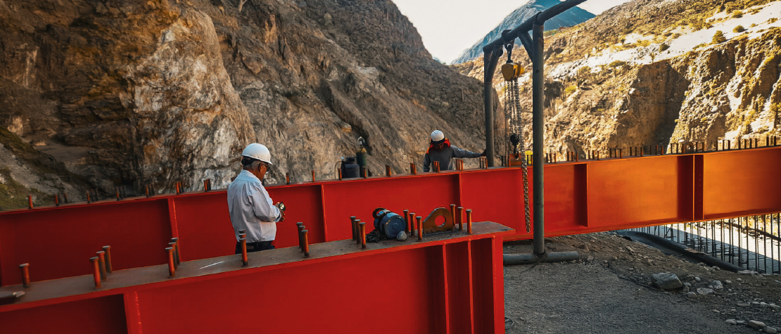 Poderosa acelera la construcción del Puente Lavasén, una obra que ya registra más del 75% de avance