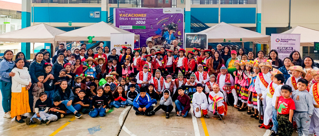 Más de 100 niños de Pataz beneficiados con el programa de vacaciones útiles de Minera Poderosa 