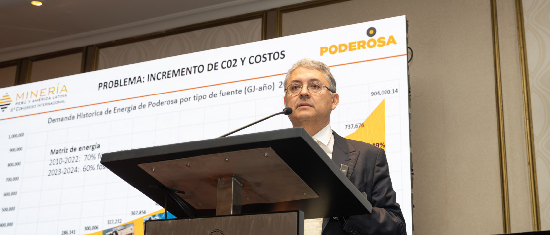 Ing. José Estela presenta estrategia de Transición Energética en Congreso Internacional de Minería