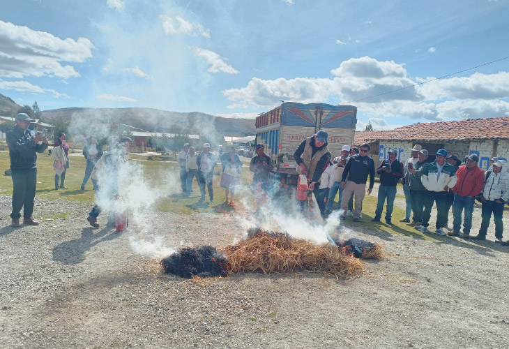 Líderes rurales de Chugay se capacitan para prevenir incendios forestales y proteger bosques altoandinos