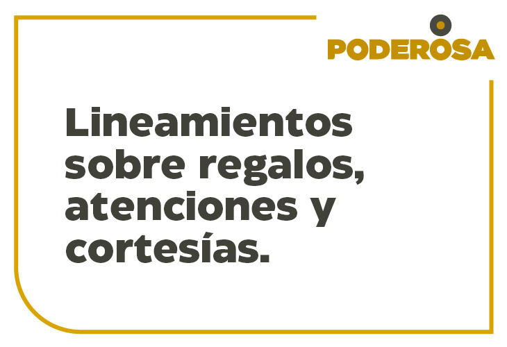 Lineamientos sobre regalos, atenciones y cortesías