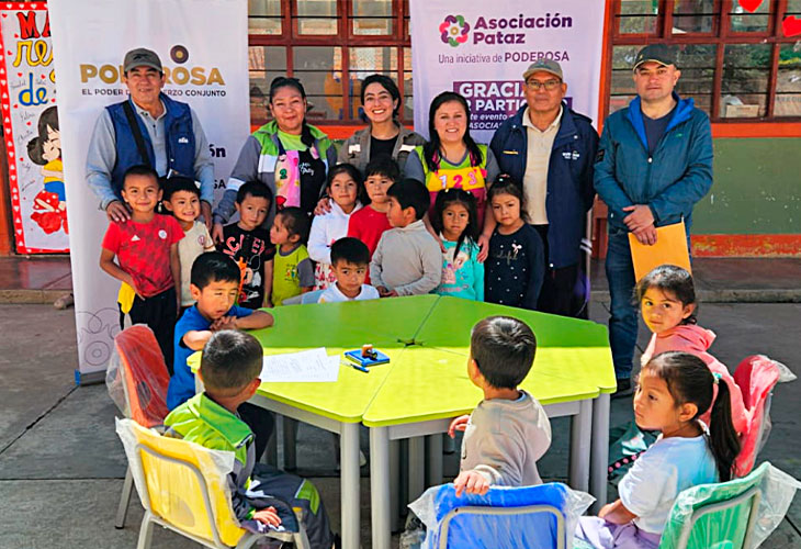 Poderosa dona mobiliario a centro educativo inicial del centro poblado de Suyubamba