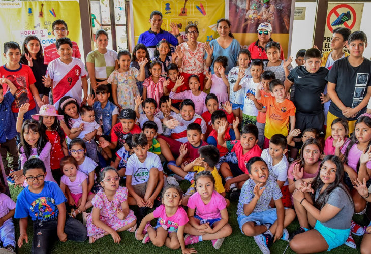 Niños de Trujillo y el país disfrutan de vacaciones útiles organizado por PODEROSA