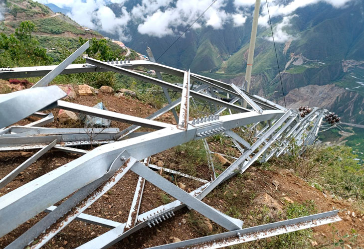 Impacto de los atentados en la infraestructura eléctrica.